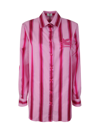 Etro Rose Striped Shirt In Multicolour