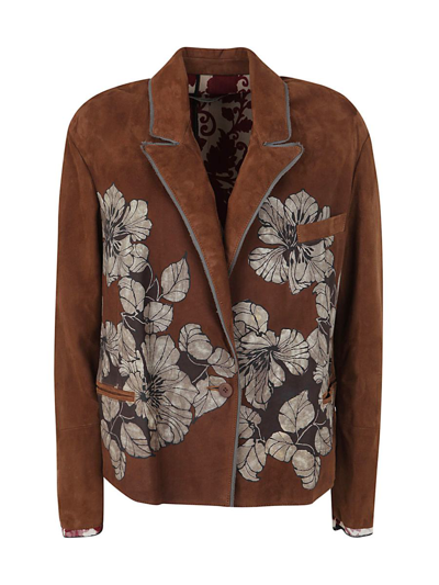 Ibrigu Leather Jacket In Multicolour