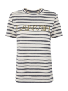 Lanvin Striped Crew Neck T-shirt With Short Sleeves In White