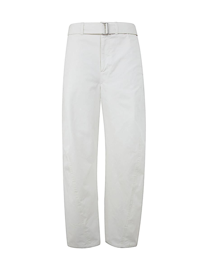Lemaire Denim Twisted Pants In White