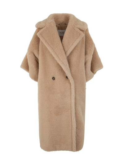 Max Mara Primo Long Teddy With Short Sleeve In Brown