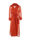 Max Mara Rauche Organdy Coat In Yellow &amp; Orange
