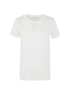 Max Mara Logo-embroidered Cotton T-shirt In White