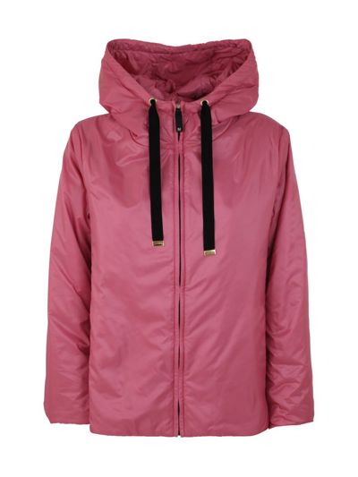Max Mara The Cube Greenh Camelux Hooded Jacket In Pink &amp; Purple