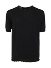 Md75 Round Neck Pullover In Black