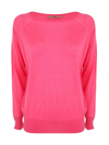 Nuur Wide Neckline Pullover In Pink &amp; Purple