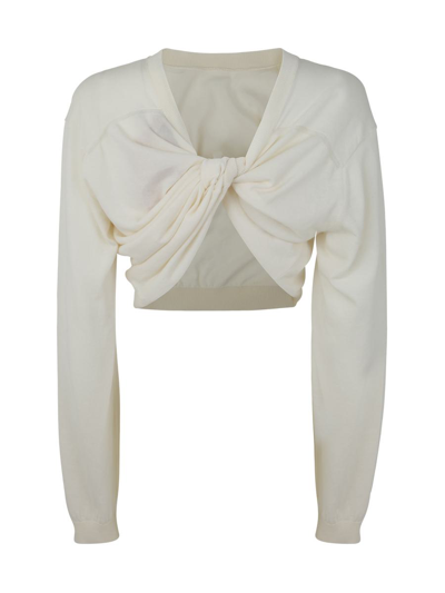 N°21 Round Neck Pullover In Milk White