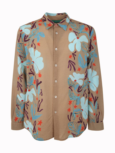 Ps By Paul Smith Mens Ls Regular Fit Shirt In Camel