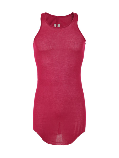 Rick Owens Pink Basic Tank Top In Fuchsia