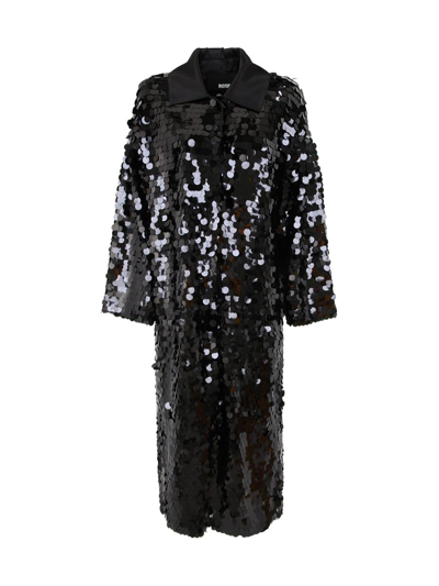 Rotate Birger Christensen Sequined Coat In Black