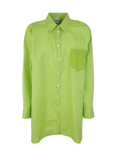 Semicouture "riednee" Long Sleeves Pullover In Green