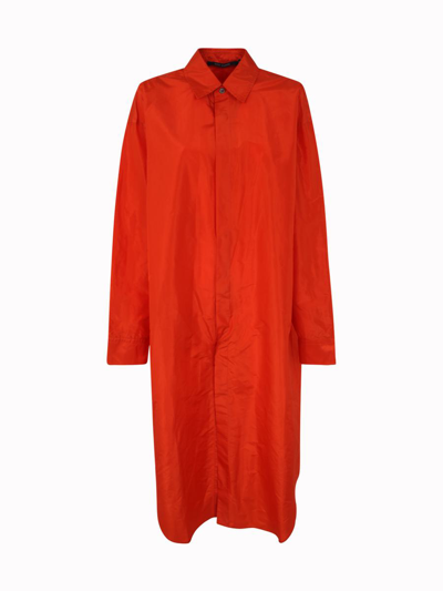Sofie D'hoore Shirt Dress With Hidden Button Placket In Orange