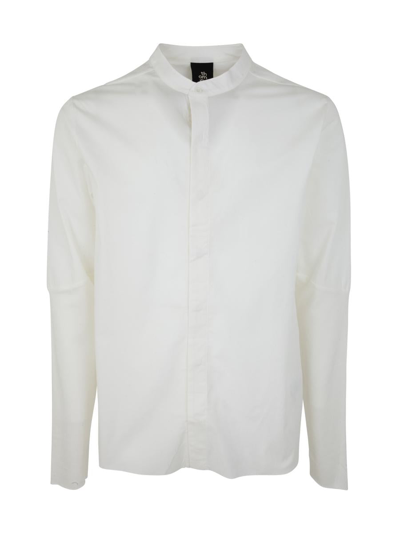 Thom Krom Band-collar Long-sleeve Shirt In White
