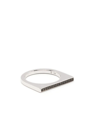 Tom Wood Sleek Ring Top Black Spinel Accessories In Metallic