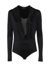 Versace Fabric Bodysuit In Black