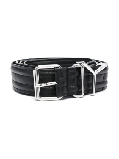 Y/project Wire Y Leather Belt In Black