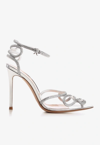 Gianvito Rossi 105 Crystal-embellished Pumps In Silver