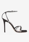 Gianvito Rossi Women's 105mm Crystal-embellished Suede Sandals In Black