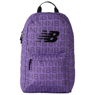 New Balance Opp Core Backpack In Black/purple