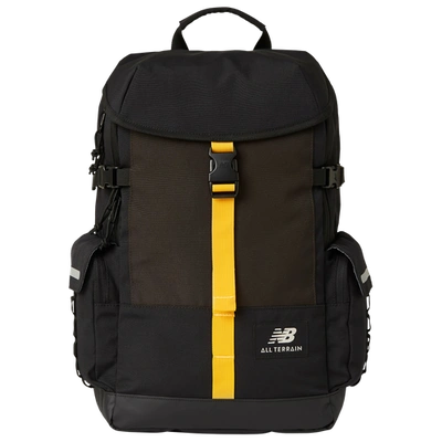 New Balance Terrian Flap Backpack In Black/black