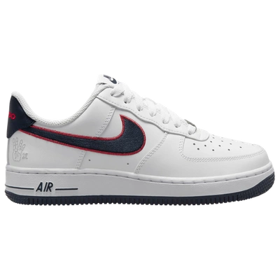 Nike Air Force 1 Low "houston Comets Four-peat" Sneakers In Obsidian/white/red