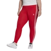 Adidas Originals Womens  Adicolor Classics 3-stripes Tights (plus Size) In Red/white
