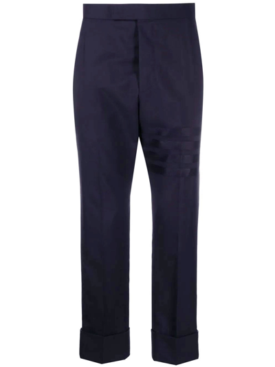 Thom Browne 4-bar Trousers In Navy