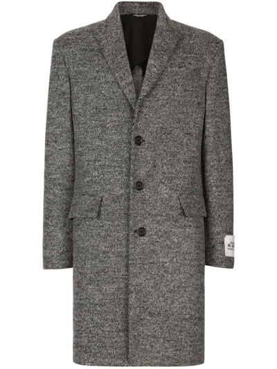 Dolce & Gabbana Re-edition Wool Coat In Grey