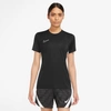 Nike Dri-fit Academy Short-sleeve Football Top Womens In Black/white