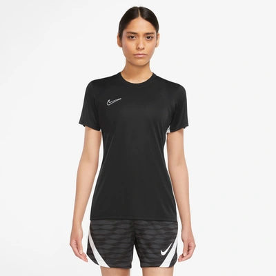 Nike Women's Dri-fit Academy Short-sleeve Soccer Top In Black