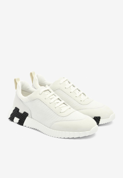 Hermes Bouncing Low-top Sneakers In White