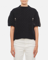 Sacai Nylon Twill And Knitted Pullover In Black