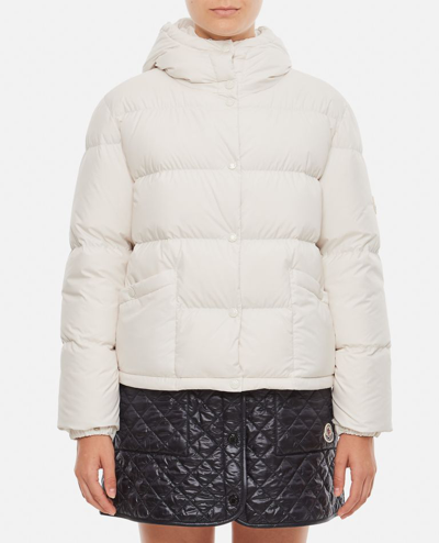 Moncler Ebre Logo-patch Padded Jacket In White