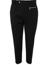 Balmain Black Zip-pocket Straight Trousers In Black