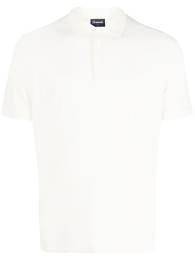 Drumohr Short Sleeves Polo Shirt With Buttons Clothing In White