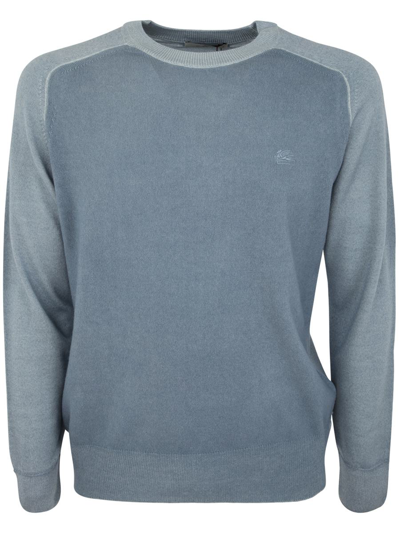 Etro Hammer Crew Neck Sweater Clothing In Blue