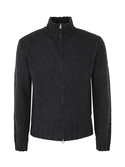 Filippo De Laurentiis Long Sleeve Full Zip In Grey