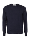 Filippo De Laurentiis Men's Wool Knitwear Round Neck Pullover In Blue
