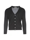 Filippo De Laurentiis Royal Merino L/s Cardigan W/buttons In Blue