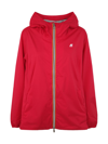 K-way Hooded Long-sleeved Casual Jacket In Red