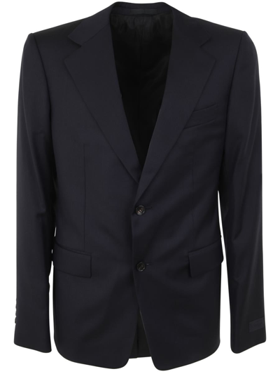 Lanvin Single Breasted Flap Pockets Jacket Clothing In Blue