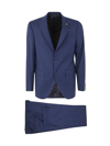 Latorre Wool Suit With Two Buttons In Blue