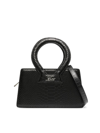 Luar Snake-effect Mini Leather Tote Bag In Black