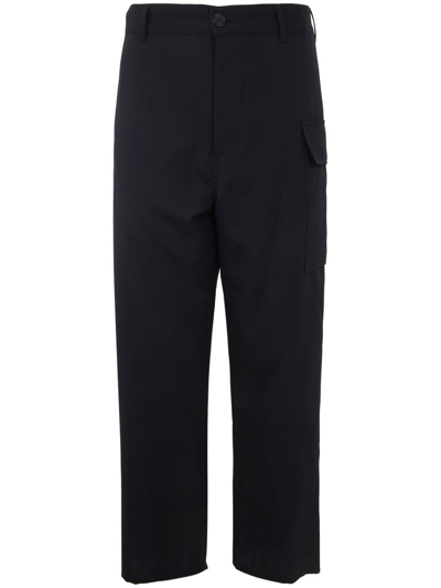 Marni Straight And Regular Leg Trousers In Blue