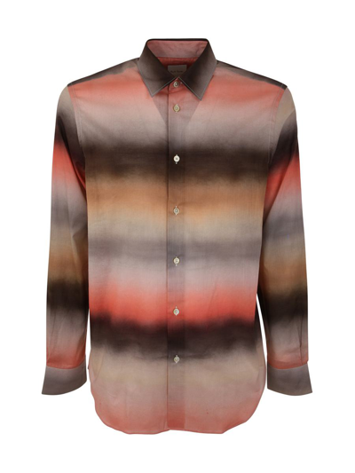 Paul Smith Assymetrical Bicolor Pullover In Brown