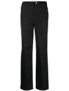 Rotate Birger Christensen Rotate Straight Jeans With Cristal Fringes In Black