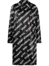 Vetements Women's Monogram Raincoat In Black