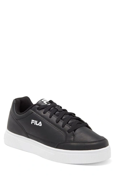 Fila Unlock Court Sneaker In Black/ Black/ White