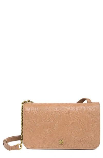 Lucky Brand Naya Small Leather Crossbody Bag In Latte 01