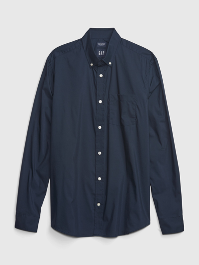 Gap All-day Poplin Shirt In Standard Fit In Blue